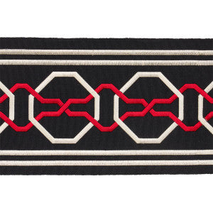 Schumacher Trim Malmaison Tape Noir / Ruby 66154