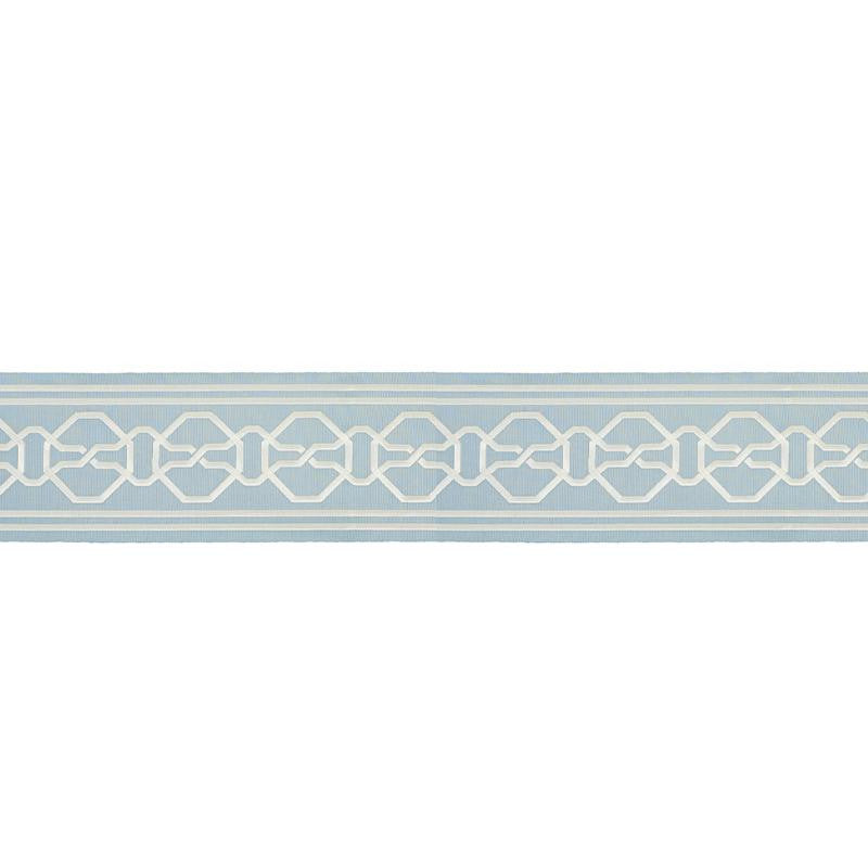 Malmaison Tape Sky 66158 by Schumacher Designer Trim Statement Trims 3.75" - Swanky Fabrics -