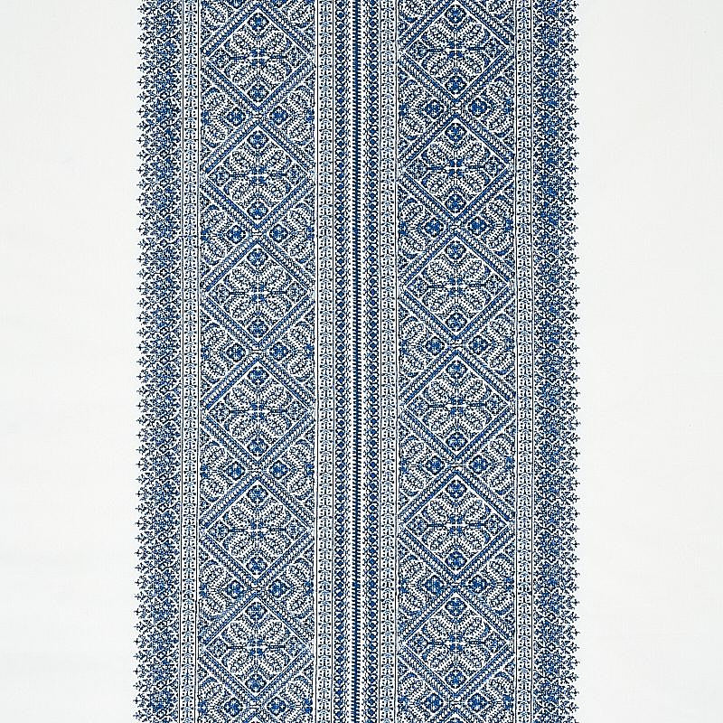 Toledo Embroidery Navy 69734 by Schumacher Designer Fabric Rhapsody In Blue 26.0" - Swanky Fabrics -