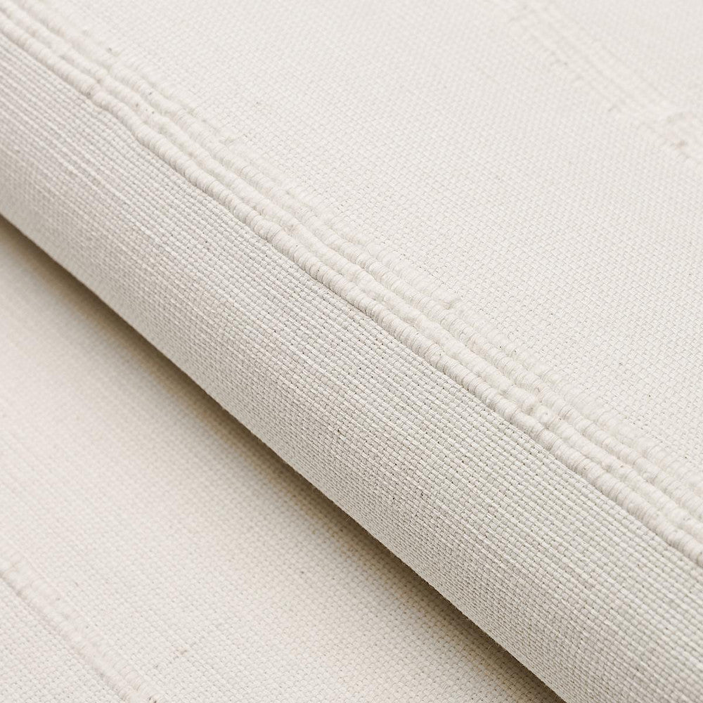 Cambaya Handwoven Stripe White 81392 by Schumacher Designer Fabric Onora - Swanky Fabrics -