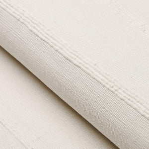 Schumacher Fabric Cambaya Handwoven Stripe White 81392