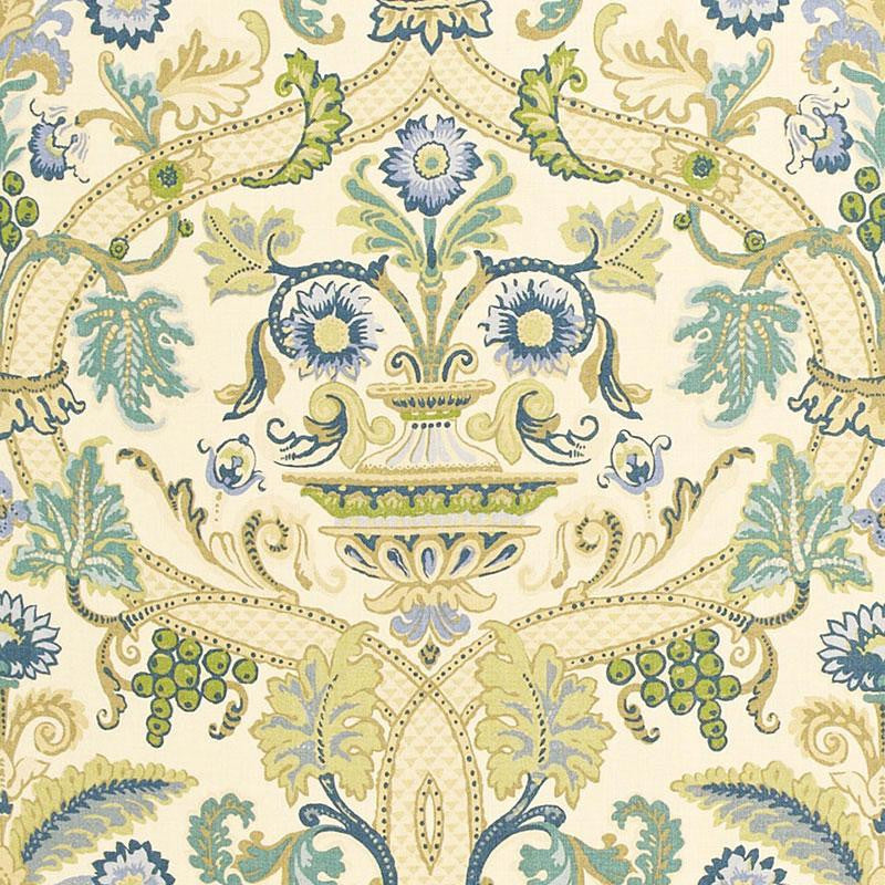 Fontenay Vase Porcelain Blue 173321 by Schumacher Designer Fabric Classic Prints 27.0" - Swanky Fabrics -