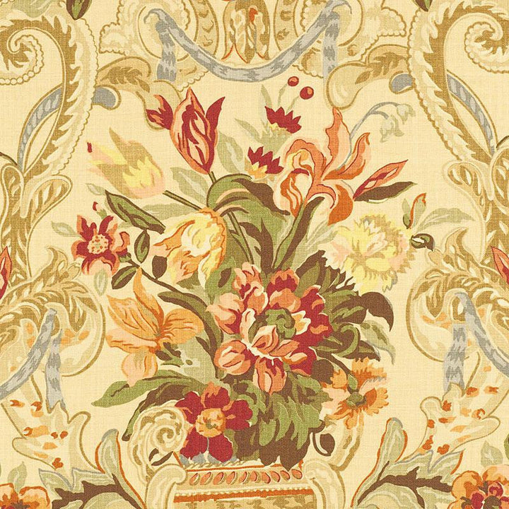 Aylesbury Vase Spice 173842 by Schumacher Designer Fabric Classic Prints 27.0" - Swanky Fabrics -