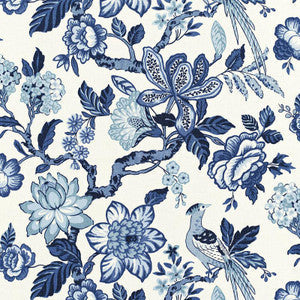 Schumacher Fabric Huntington Gardens Bleu Marine 175560
