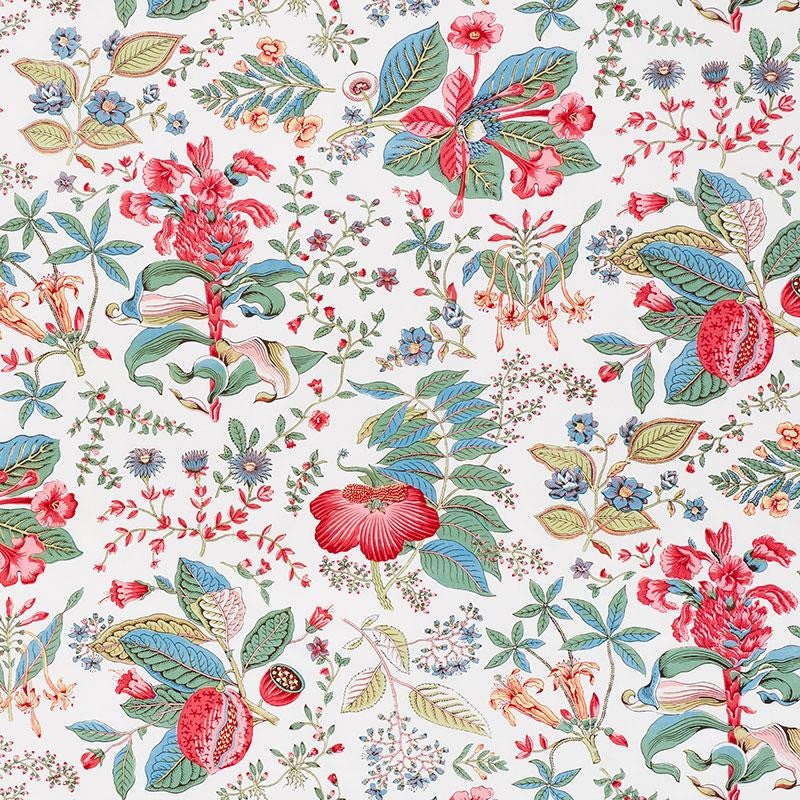 Pomegranate Botanical Document 178121 by Schumacher Designer Fabric Schumacher Classics 18.0" - Swanky Fabrics -