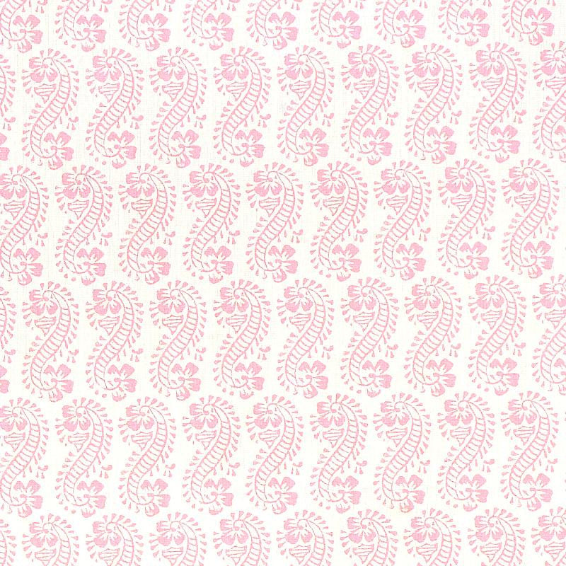 Lani Pink 179182 by Schumacher Designer Fabric Molly Mahon 3.38" - Swanky Fabrics -
