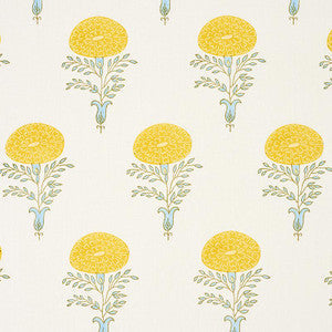 Schumacher Fabric Marigold Hand Block Print Yellow 179320