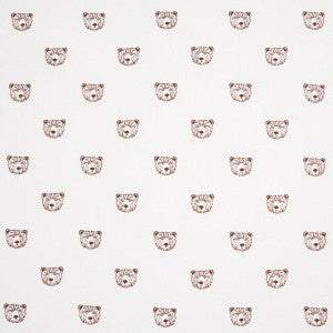 Schumacher Fabric Bear High Performance Print Ivory 180470