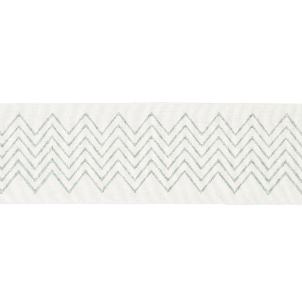 Leora Hand Blocked Tape Narrow Sky 181380 by Schumacher Designer Trim Jacaranda 2.75" - Swanky Fabrics -