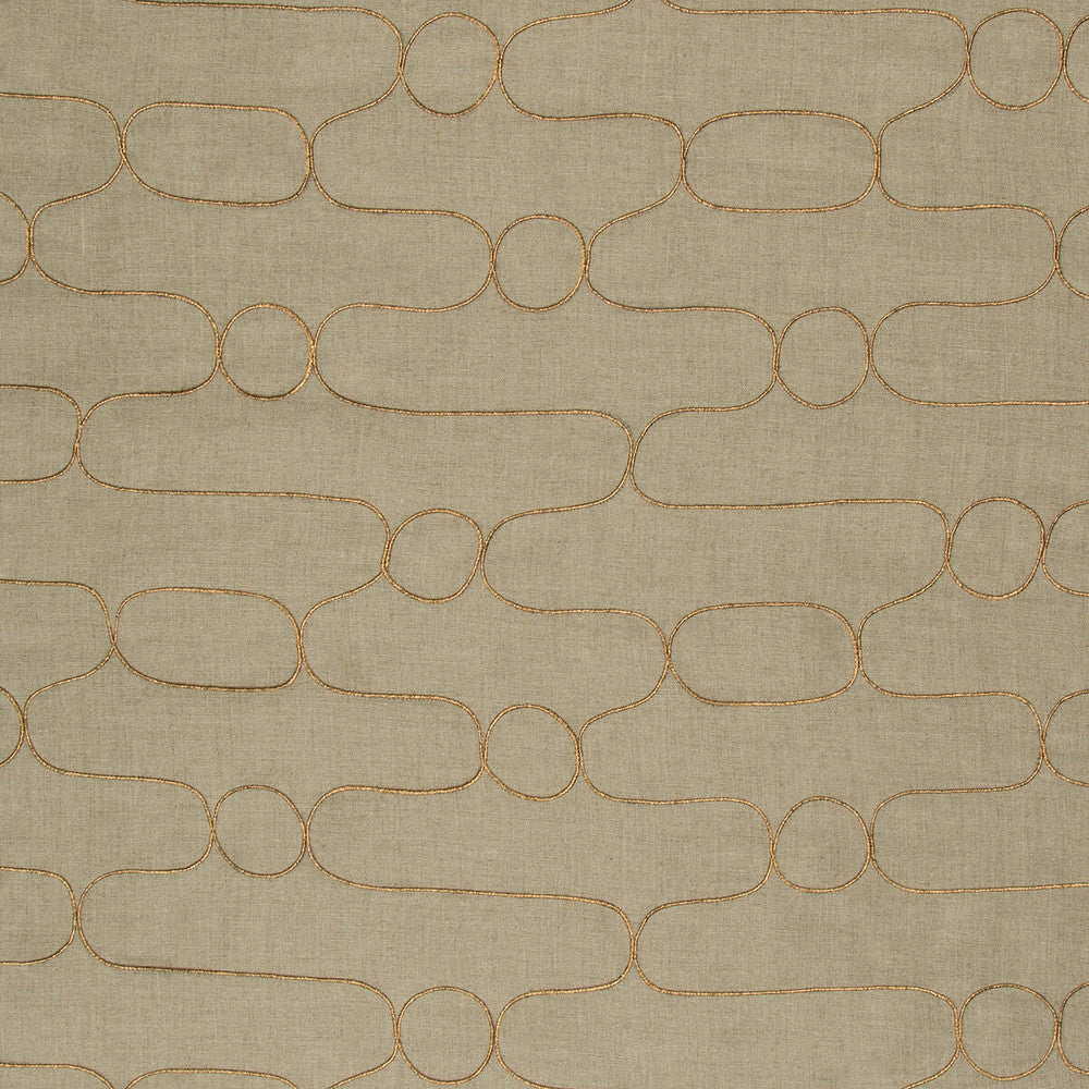 Tottori Gilded by Kravet Couture Designer Fabric IZU COLLECTION LINEN - 94%;ZARI - 6% India Horizontal: 9.4 and Vertical: 9.4 55 - Swanky Fabrics -