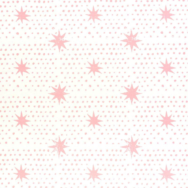 Spot & Star Pink 5011172 by Schumacher Designer Wallpaper Molly Mahon 7.0" - Swanky Fabrics -