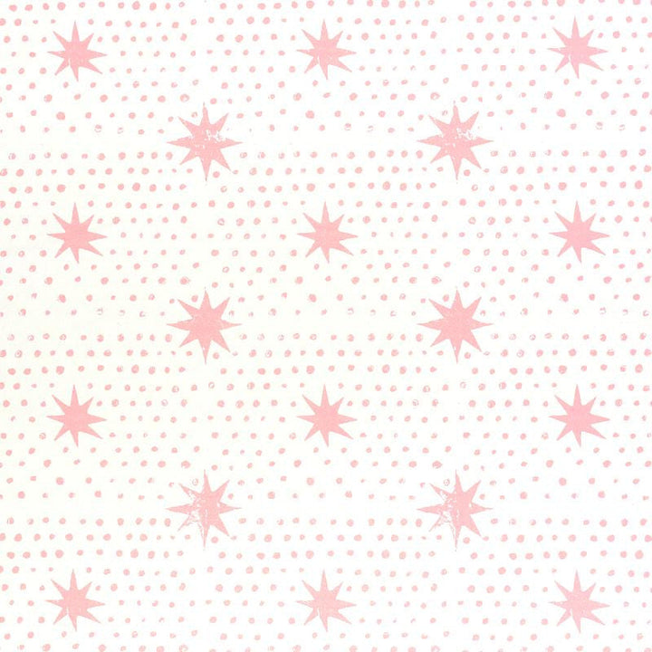 Spot & Star Pink 5011172 by Schumacher Designer Wallpaper Molly Mahon 7.0" - Swanky Fabrics -