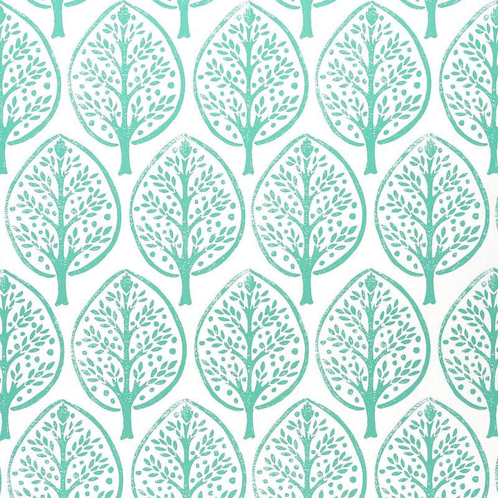 Tree Seaglass 5011180 by Schumacher Designer Wallpaper Molly Mahon 10.25" - Swanky Fabrics -