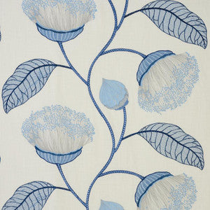 Schumacher Fabric Celinda Embroidery Blue 78301