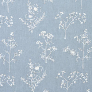 Schumacher Fabric Lisbeth Embroidery Blue 78360