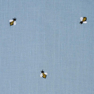 Schumacher Fabric Honey Bee Embroidery Sky 78421
