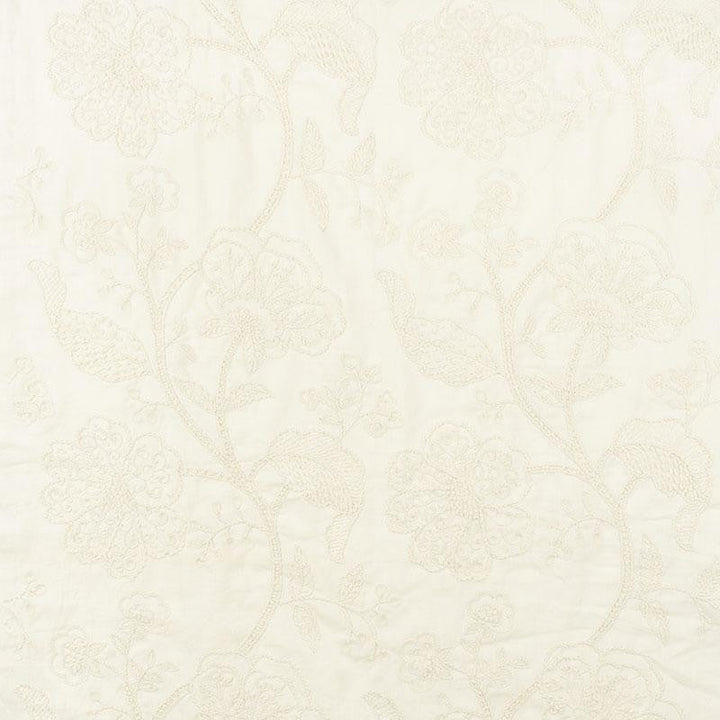 Full Bloom Embroidery Cream 70811 by Schumacher Designer Fabric Contemporary Embroideries 26.0" - Swanky Fabrics -