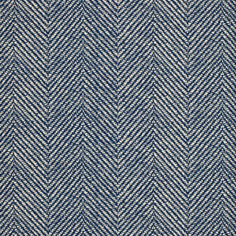Chevron D'Ete Indoor/Outdoor Blue 173041 by Schumacher Designer Fabric Plein Air 18.0" - Swanky Fabrics -