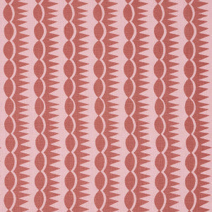 Schumacher Fabric Dagger Stripe Red On Pink 181531
