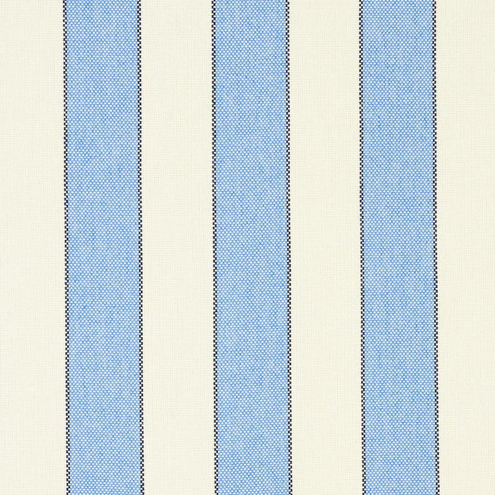 Blumont Stripe Indoor/Outdoor Blue 79050 by Schumacher Designer Fabric Indoor/Outdoor: Prints & Wovens 1.88" - Swanky Fabrics -