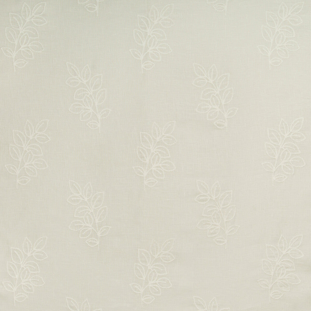 Leafstich Ivory by Kravet Basics Designer Fabric BERMUDA LINEN - 61%;COTTON - 39% India Horizontal: 12.5 and Vertical: 12.5 53 - Swanky Fabrics -