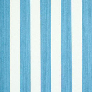 Schumacher Wallpaper Edwin Stripe Medium Ocean 5011884