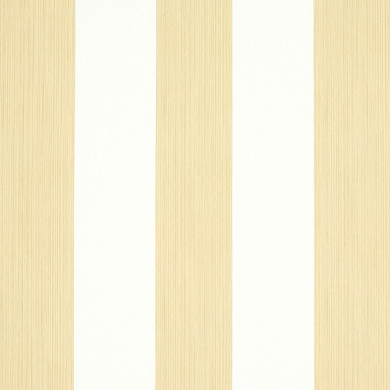 Edwin Stripe Wide Sand 5011911 by Schumacher Designer Wallpaper Stripe Wallcovering Collection 4.5" - Swanky Fabrics -