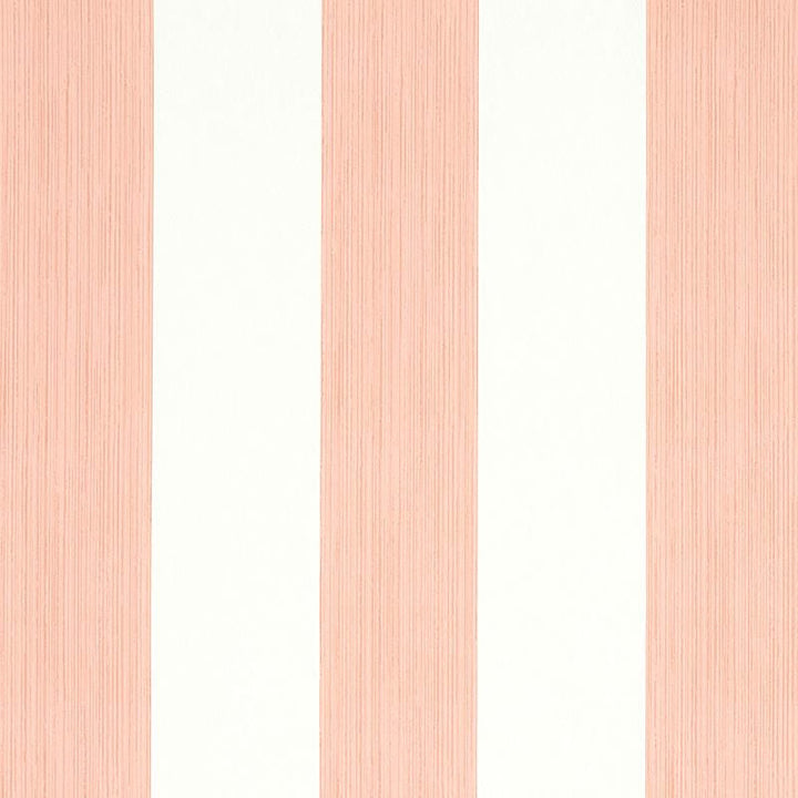 Edwin Stripe Wide Pink 5011915 by Schumacher Designer Wallpaper Stripe Wallcovering Collection 4.5" - Swanky Fabrics -