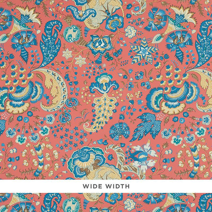 Majorelle Red 5011351 by Schumacher Designer Wallpaper Rive Gauche 27.0" - Swanky Fabrics -