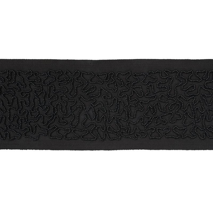 Vermicelli Beaded Tape Black 77482 by Schumacher Designer Trim Rive Gauche - Swanky Fabrics -