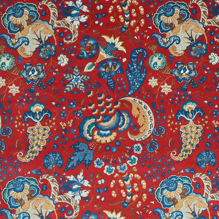 Majorelle Velvet Red 179421 by Schumacher Designer Fabric Rive Gauche 25.62" - Swanky Fabrics -