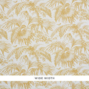 Schumacher Wallpaper Toile Tropique Gold 5011480