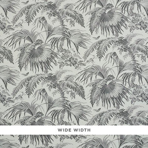 Schumacher Wallpaper Toile Tropique Black 5011481