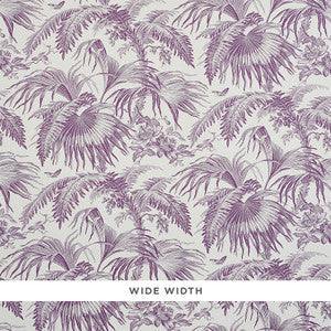 Schumacher Wallpaper Toile Tropique Purple 5011482