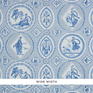Schumacher Wallpaper Les Scenes Contemporaines Blue 5011490