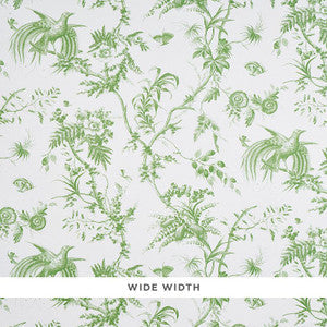 Schumacher Wallpaper Toile De La Prairie Green 5011710