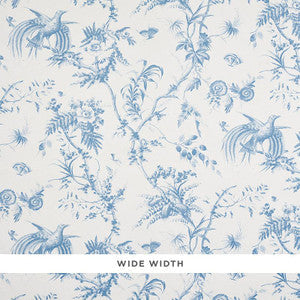 Schumacher Wallpaper Toile De La Prairie Blue 5011711