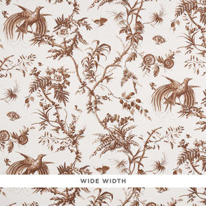 Schumacher Wallpaper Toile De La Prairie Brown 5011712