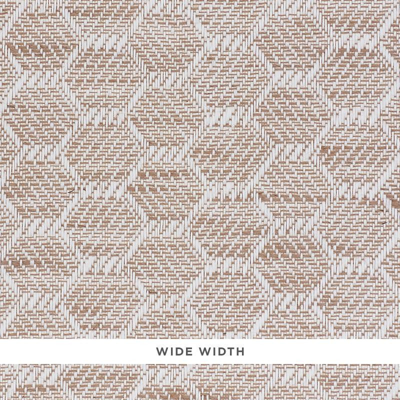 Abaco Linen Paperweave Natural 5011290 by Schumacher Designer Wallpaper Woven Wallcoverings 1.25" - Swanky Fabrics -