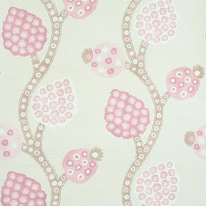 Schumacher Wallpaper Annabel Warp Print Rose 5011770