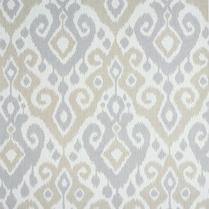Schumacher Wallpaper Dedra Damask Sand & Grey 5011762