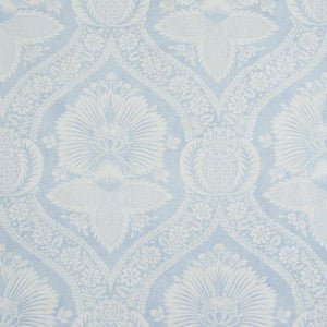 Schumacher Wallpaper Villandry Damask Print Blue 5011750