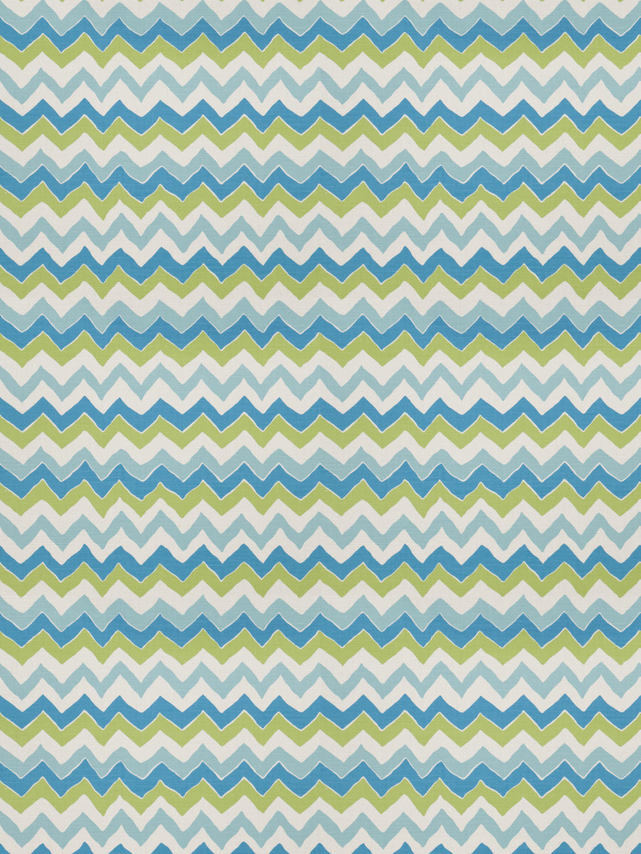 Stroheim Fabric Kira Kuba Turquoise Lime 3 1/4 Yards