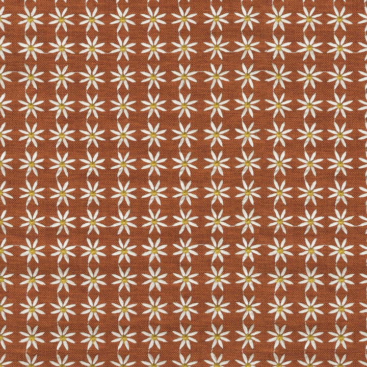 Daisy Emb Spice 470542 by PKL Studio Designer Fabric - Base: 28% cotton, 72% polyester Emb: 100% rayon India 51000 Horizontal: 1.1 and Vertical: 1 55 - Swanky Fabrics -