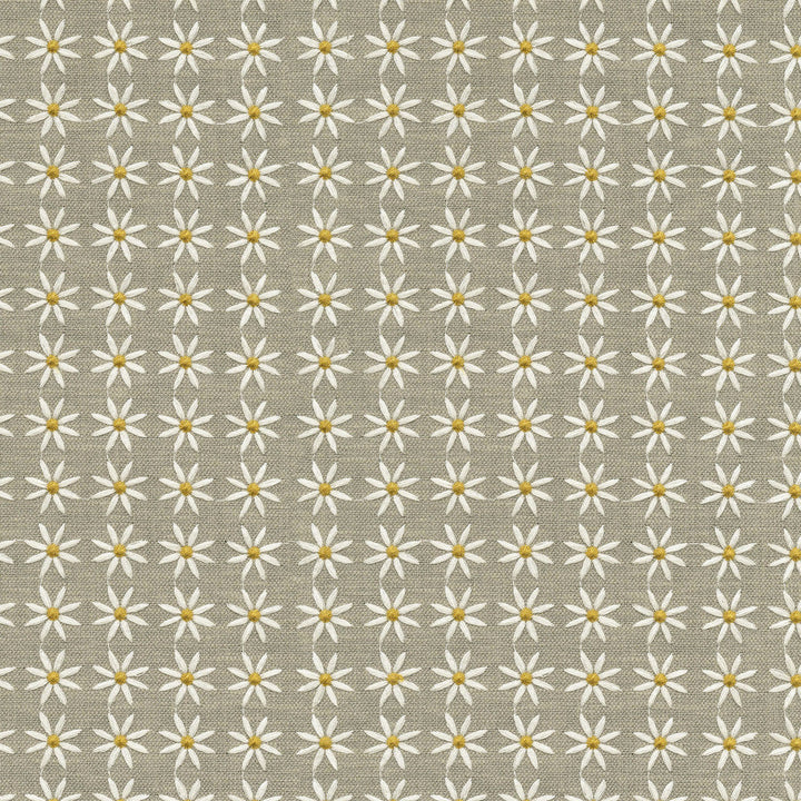 Daisy Emb Stone 470543 by PKL Studio Designer Fabric - Base: 28% cotton, 72% polyester Emb: 100% rayon India 51000 Horizontal: 1.1 and Vertical: 1 55 - Swanky Fabrics -