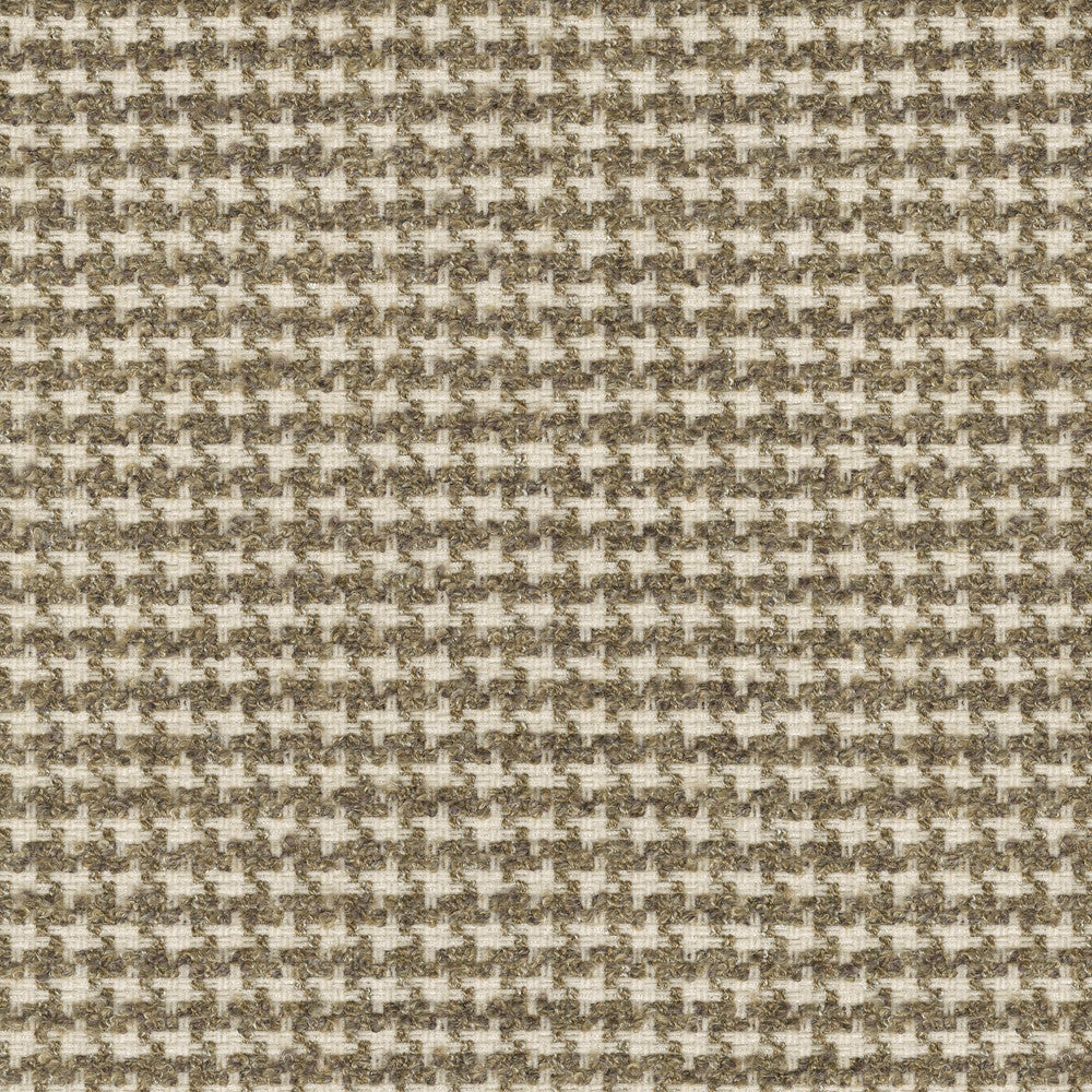 Lia Houndstooth Truffle 470603 by PKL Studio Designer Fabric - 100% polyester India 51000 Horizontal: 0.625 and Vertical: 0.625 54 - Swanky Fabrics -