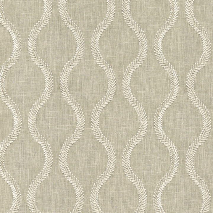 Flourish Emb Linen 470824 by PKL Studio Designer Fabric - Base: 52% polyester, 48% cotton Emb: 100% rayon India 51000 Horizontal: 3.88 and Vertical: 4.5 55 - Swanky Fabrics -