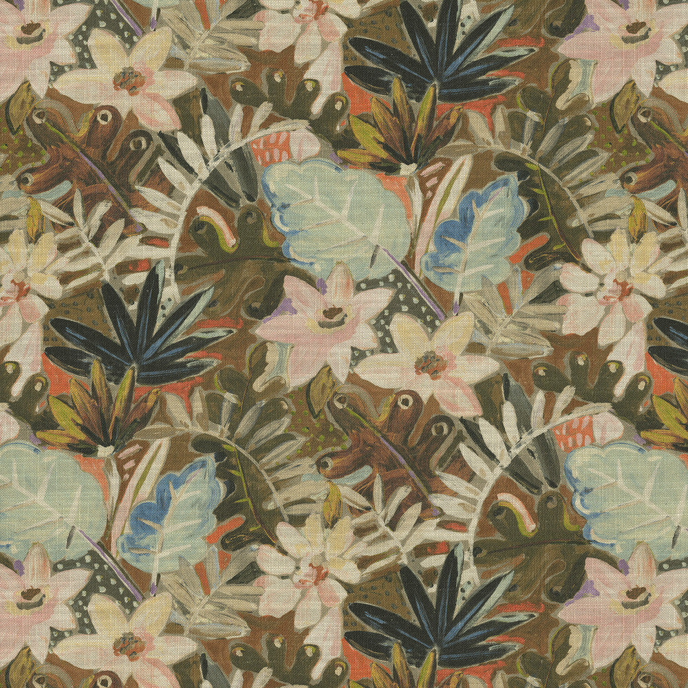 Thriving Mushroom 471021 by PKL Studio Designer Fabric - 75% cotton, 25% linen Pakistan 15000 Horizontal: 13.5 and Vertical: 25.25 54 - Swanky Fabrics -