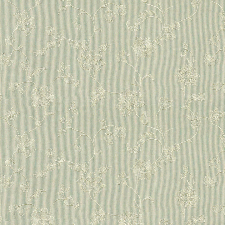 Homestead Mist 471111 by P/K LIFESTYLES Designer Fabric - Base 50% polyester, 30% cotton, 20% linen / Emb. 100% polyester India 15000 Horizontal: 25.5 and Vertical: 15.5 54  - Swanky Fabrics -