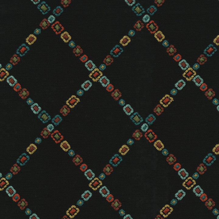 Diamond Jewel Emb. Canyon 471132 by P/K LIFESTYLES Designer Fabric - Base: 100% cotton / Emb. 100% polyester India 51000 Horizontal: 6.5 and Vertical: 7.5 55  - Swanky Fabrics -